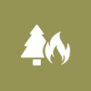 railroad fire risk icon