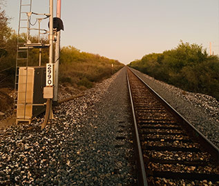 railroad signal clearing line of sight for train operators
